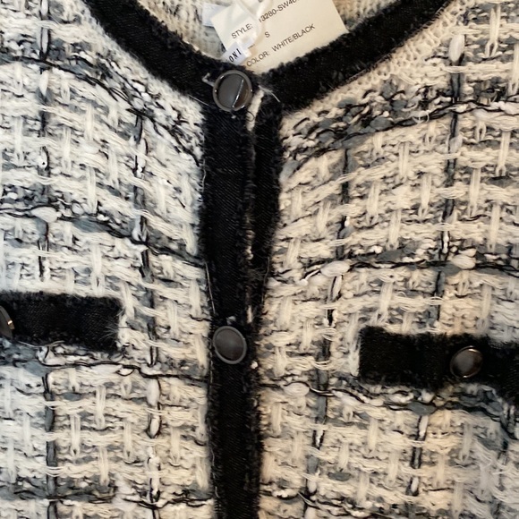SIONI black and white cardigan. Size S - Picture 3 of 6